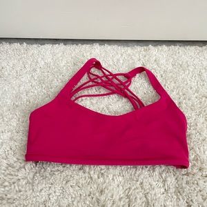 Pink free to be lululemon bra, size 6. worn once, wrong size.
